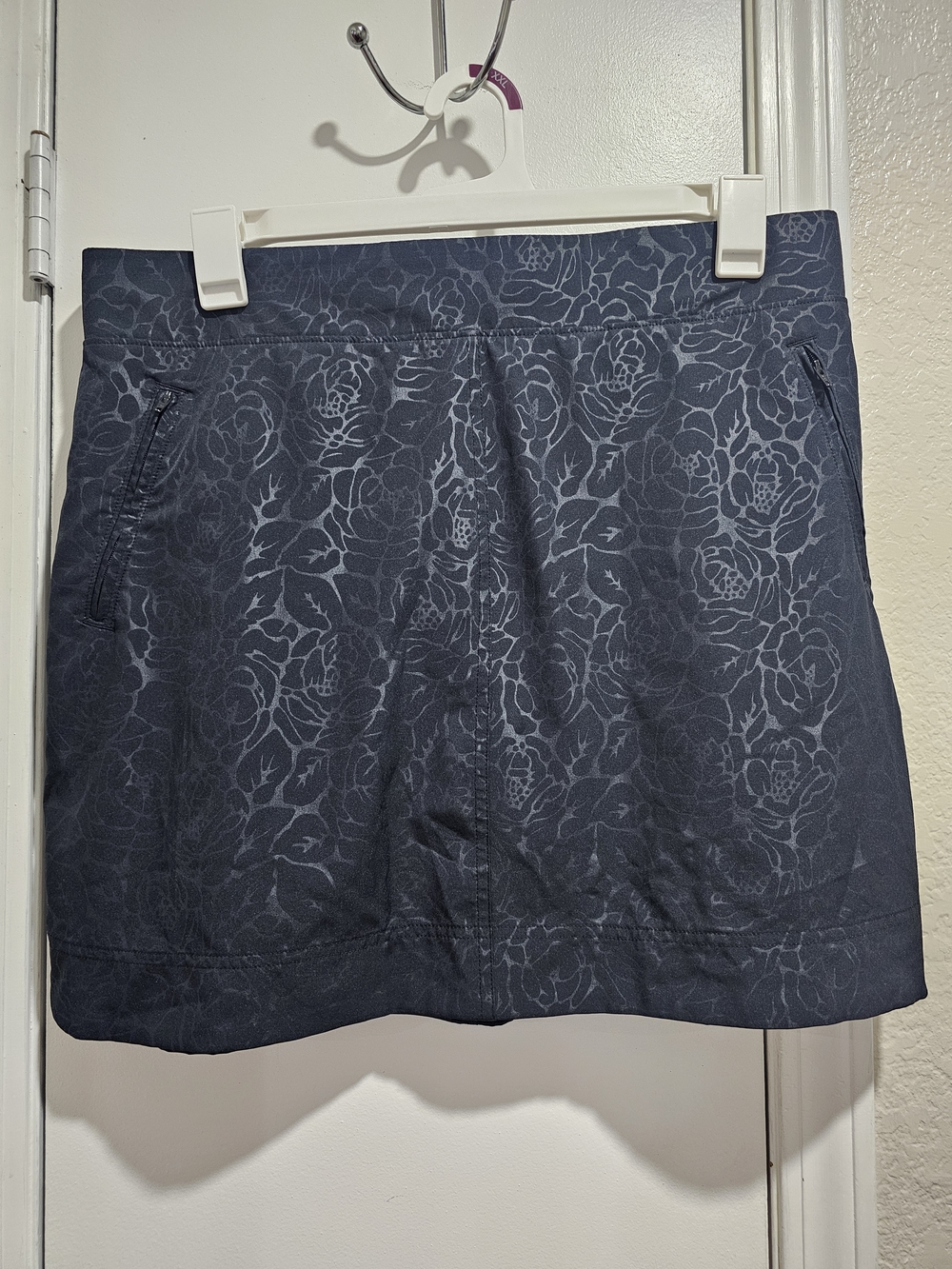 Black Orvis Floral Embossed Athletic Skort